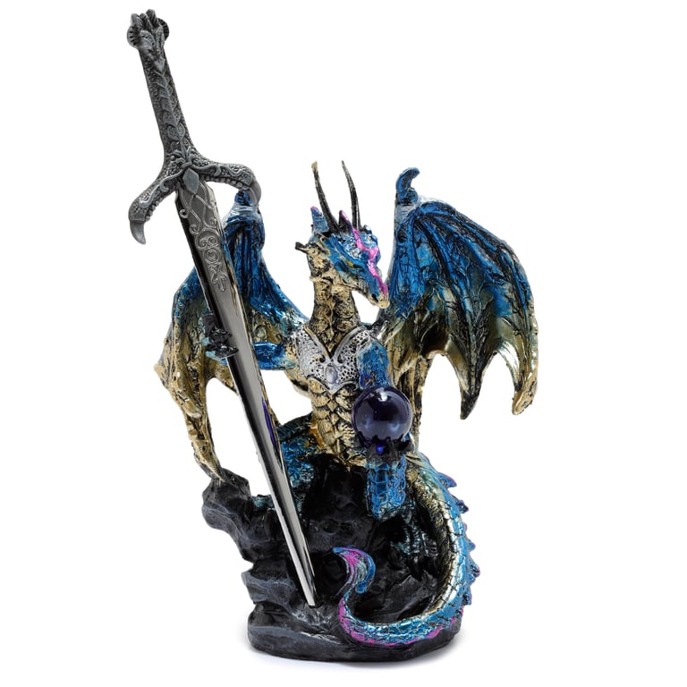 Dark Legends Dragon - Storm Sorceror Resin and Metal Adult Collectible Sword Toy