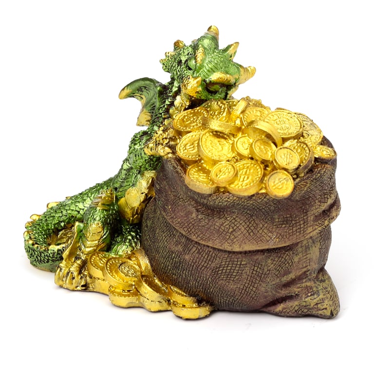 Resin Treasure Dragon Home Decor Ornament