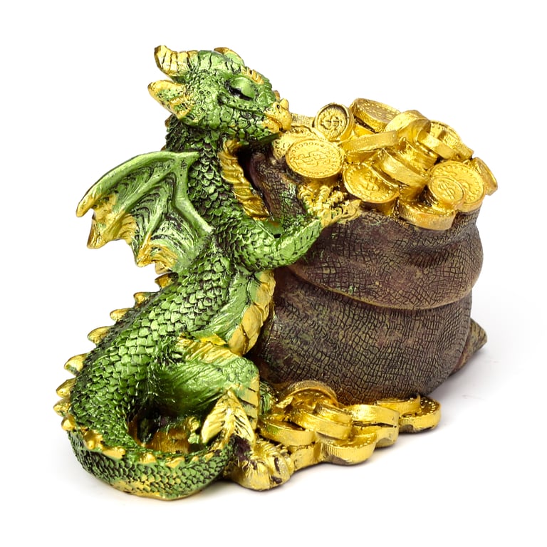 Resin Treasure Dragon Home Decor Ornament
