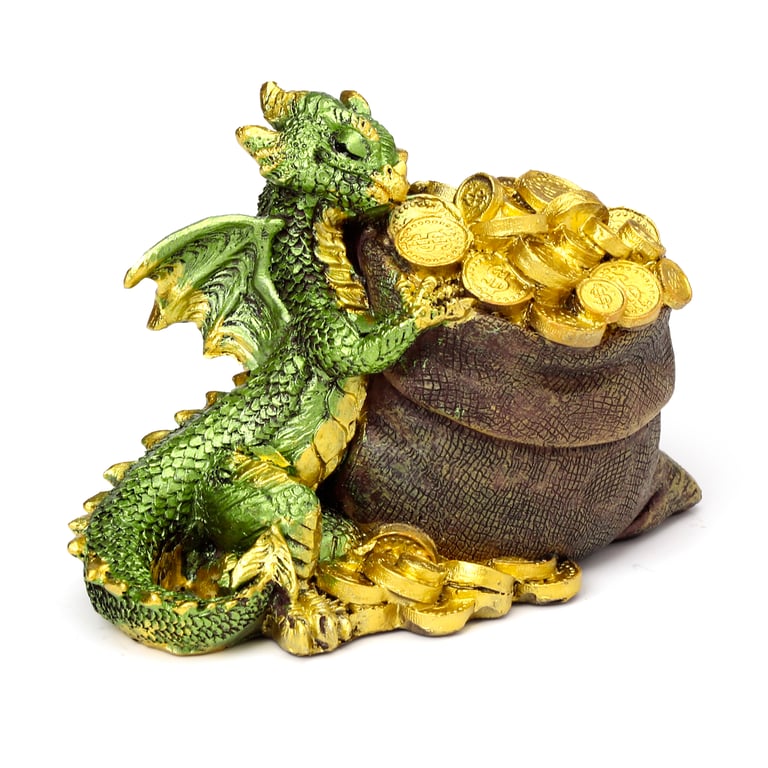 Resin Treasure Dragon Home Decor Ornament