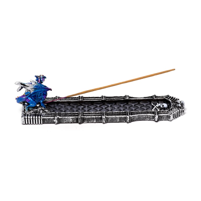 Resin Ashcatcher Incense Burner - Enchanted Nightmare Dragon Skull Holder