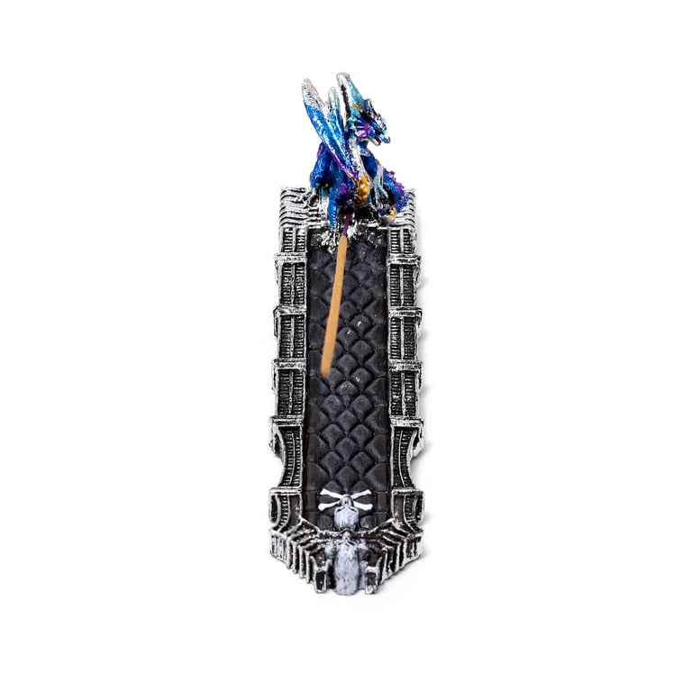 Resin Ashcatcher Incense Burner - Enchanted Nightmare Dragon Skull Holder