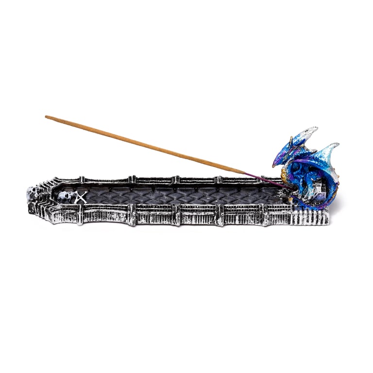 Resin Ashcatcher Incense Burner - Enchanted Nightmare Dragon Skull Holder