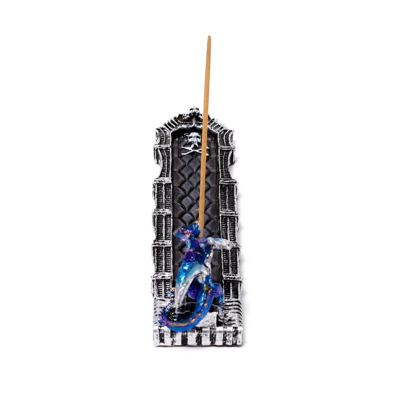 Resin Ashcatcher Incense Burner - Enchanted Nightmare Dragon Skull Holder