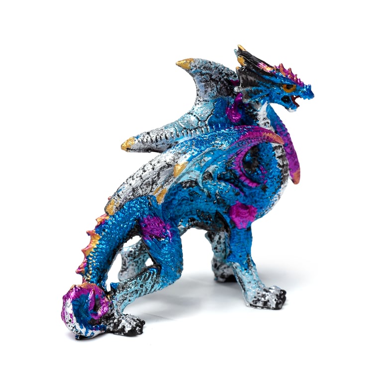 Enchanted Nightmare Dragon Mini Resin Elemental Statue Home Decor