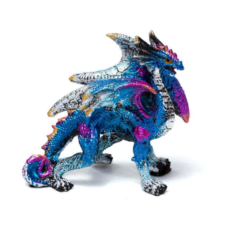 Enchanted Nightmare Dragon Mini Resin Elemental Statue Home Decor