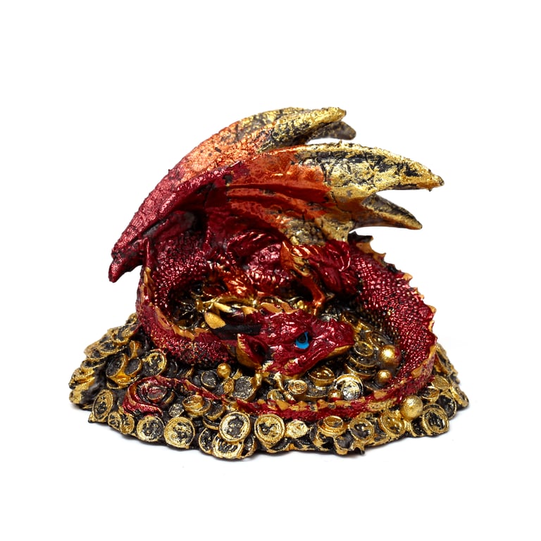 Enchanted Nightmare Dragon Mini Resin Elemental Statue Home Decor