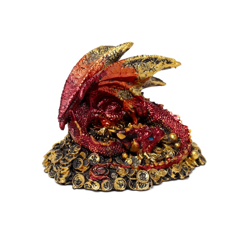 Enchanted Nightmare Dragon Mini Resin Elemental Statue Home Decor