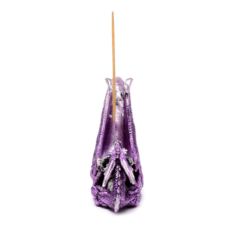 Enchanted Nightmare Dragon Crystal Orb Resin Incense Burner Holder