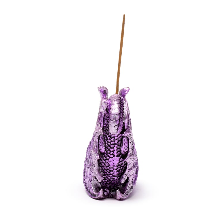 Enchanted Nightmare Dragon Crystal Orb Resin Incense Burner Holder