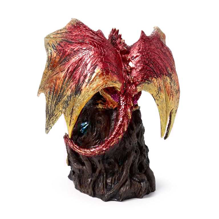 Dark Legends LED Dragon - Resin & Plastic Rotating LED Dragon with AA Battery Operation
