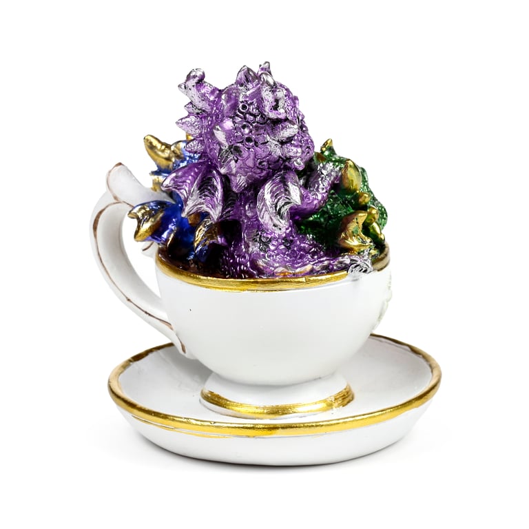 Resin Dragon Teacup - Elegant Home Decor Collectible