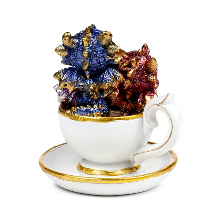 Resin Dragon Teacup - Elegant Home Decor Collectible