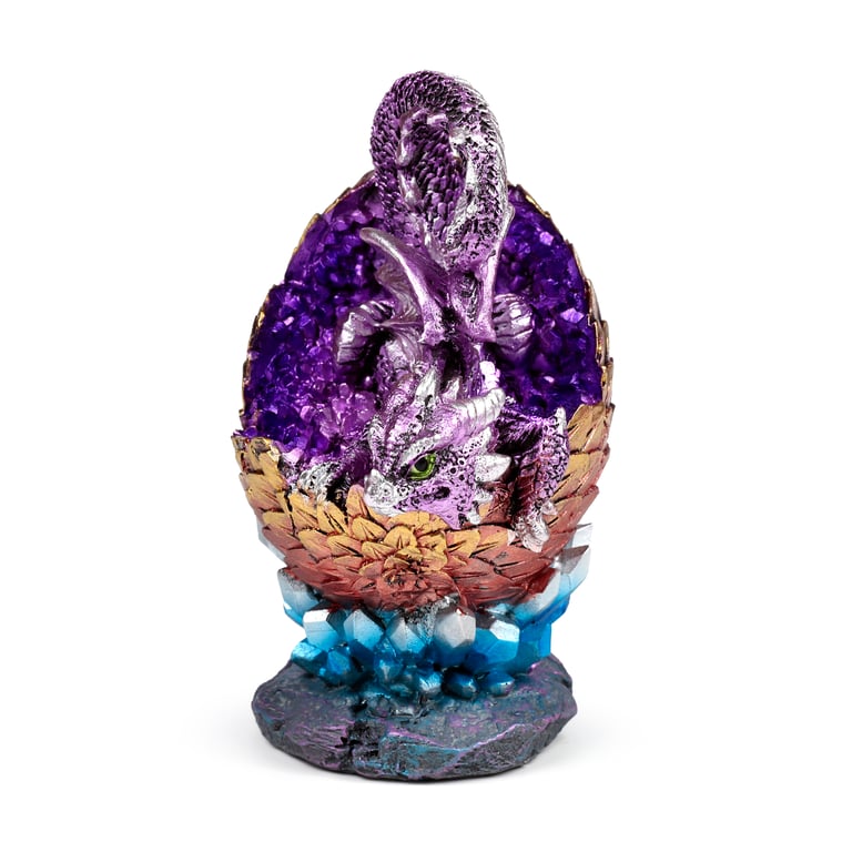 Elements Dragon - Resin Hatching Crystal Egg Home Decor Art Piece