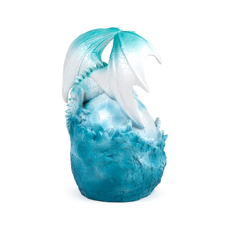 Dark Legends LED Dragon - Crystal Ice Cave Decoration with Resin and Plastic Construction, AA Battery Operated Light Switch