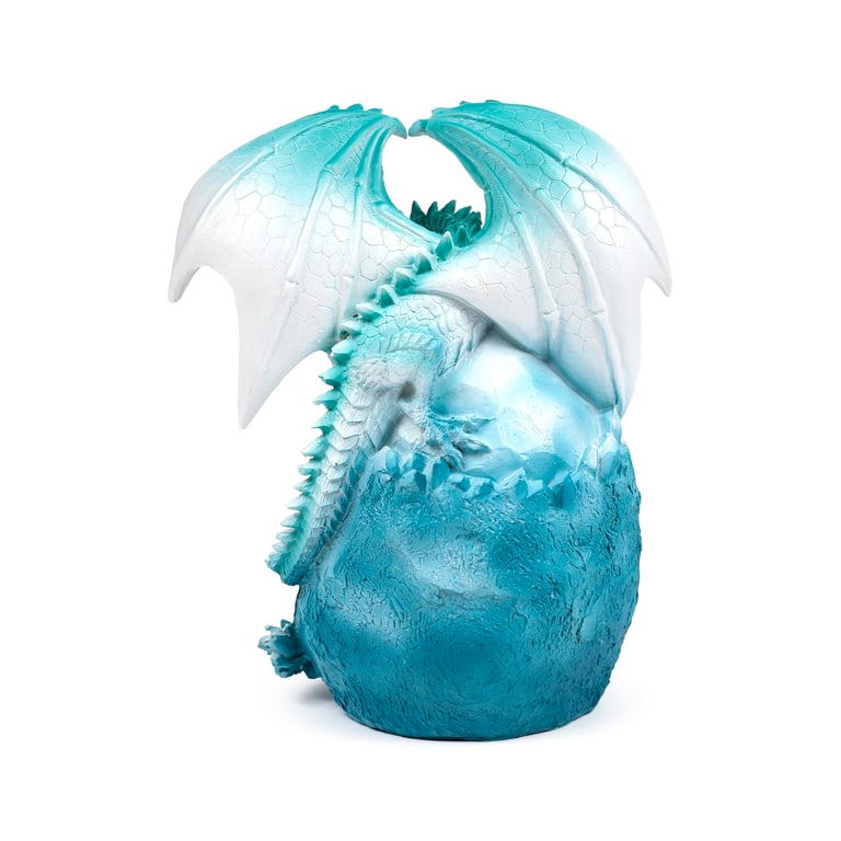 Dark Legends LED Dragon - Crystal Ice Cave Decoration with Resin and Plastic Construction, AA Battery Operated Light Switch