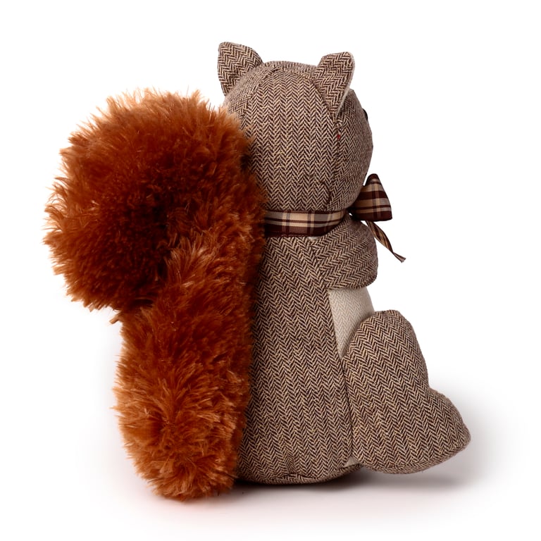 Polyester Plush Door Stop - Squirrel in Bowtie