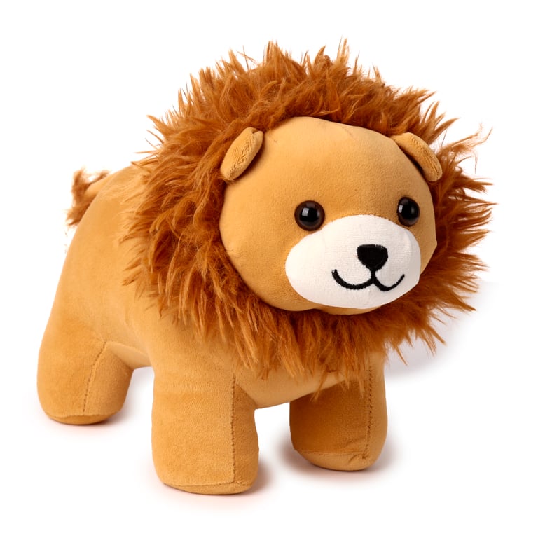 Plush Lion Door Stop - Soft Polyester Construction for Indoor Decorative Use