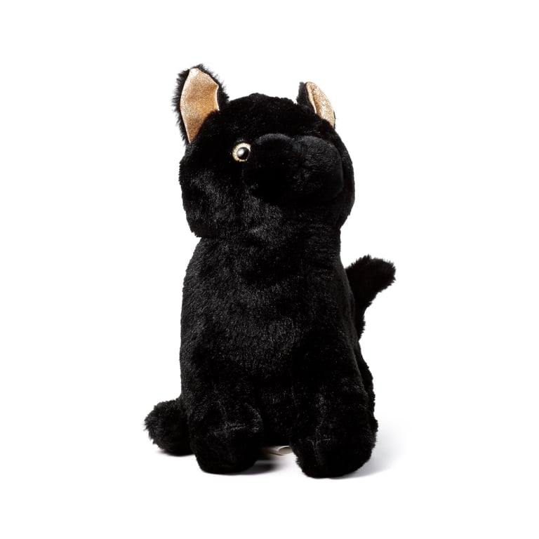 Black Cat Plush Door Stop - Indoor Decorative Polyester Doorstop