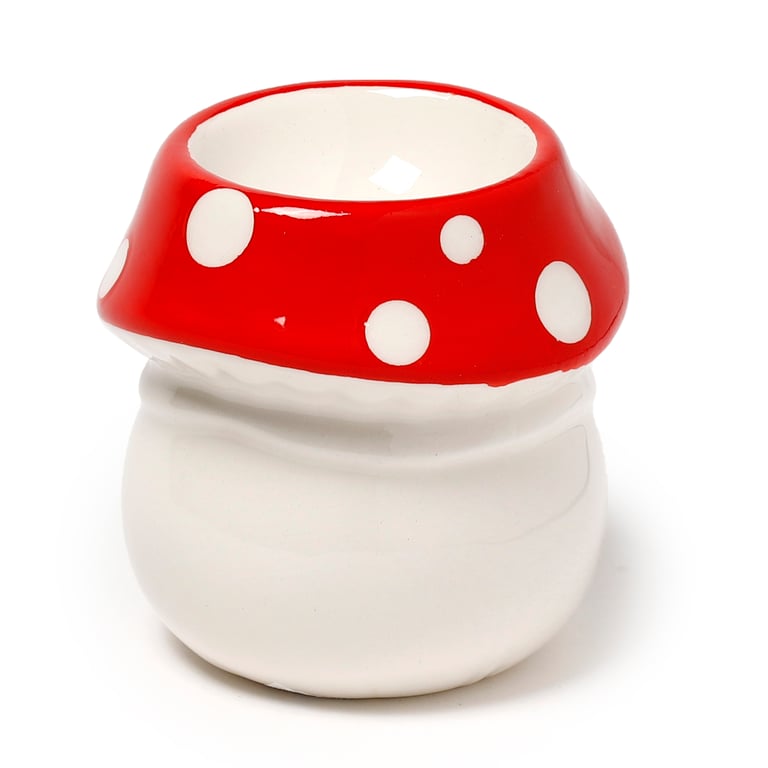 Dolomite Ceramic Fairy Toadstool House Egg Cup - Food Safe and Microwave Unnecessary