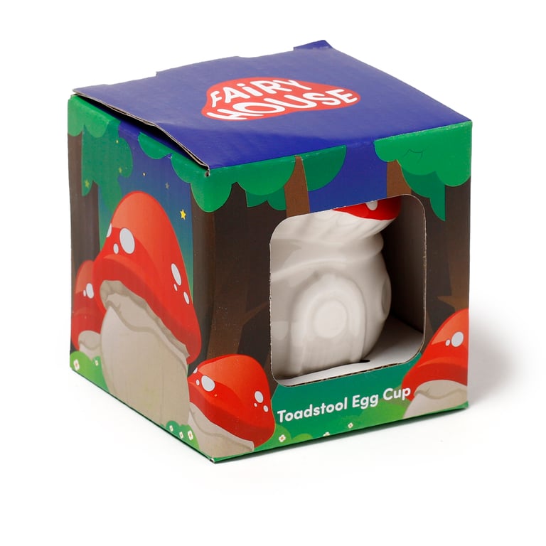 Dolomite Ceramic Fairy Toadstool House Egg Cup - Food Safe and Microwave Unnecessary