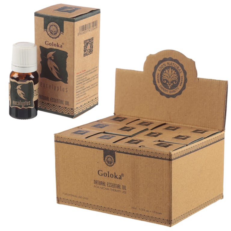 Goloka 100 Pure Natural Eucalyptus Essential Oil - Vegan & Cruelty Free, 10ml