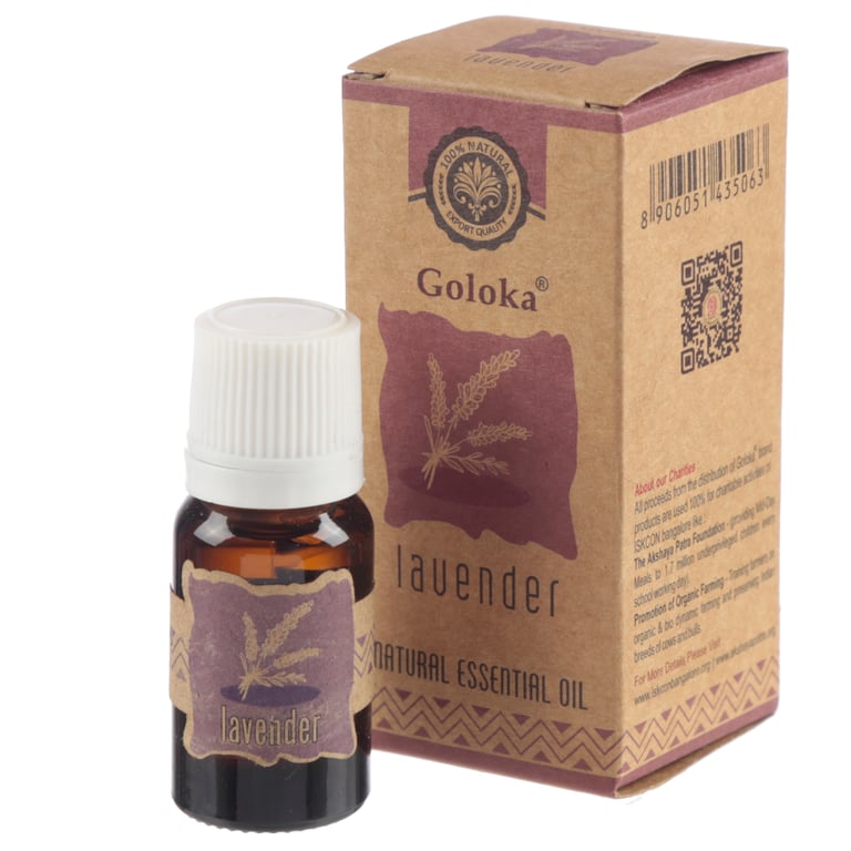 Goloka 100 Pure Natural Lavender Essential Oil - Cruelty Free & Vegan, 10ml Bottle