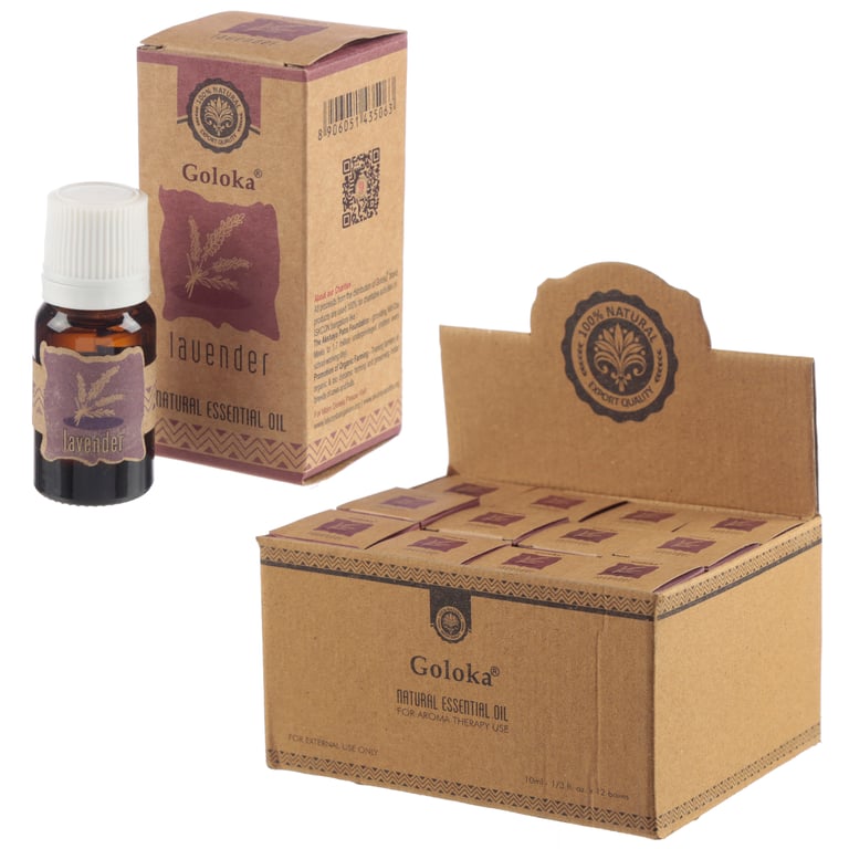 Goloka 100 Pure Natural Lavender Essential Oil - Cruelty Free & Vegan, 10ml Bottle