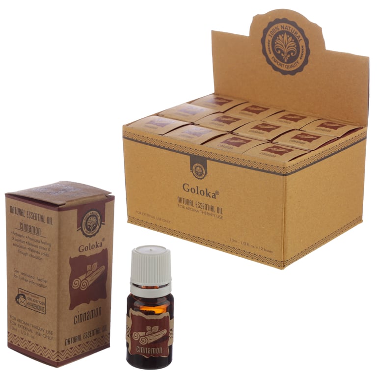 Goloka 100 Pure Natural Cinnamon Essential Oil - Vegan & Cruelty-Free (10ml)