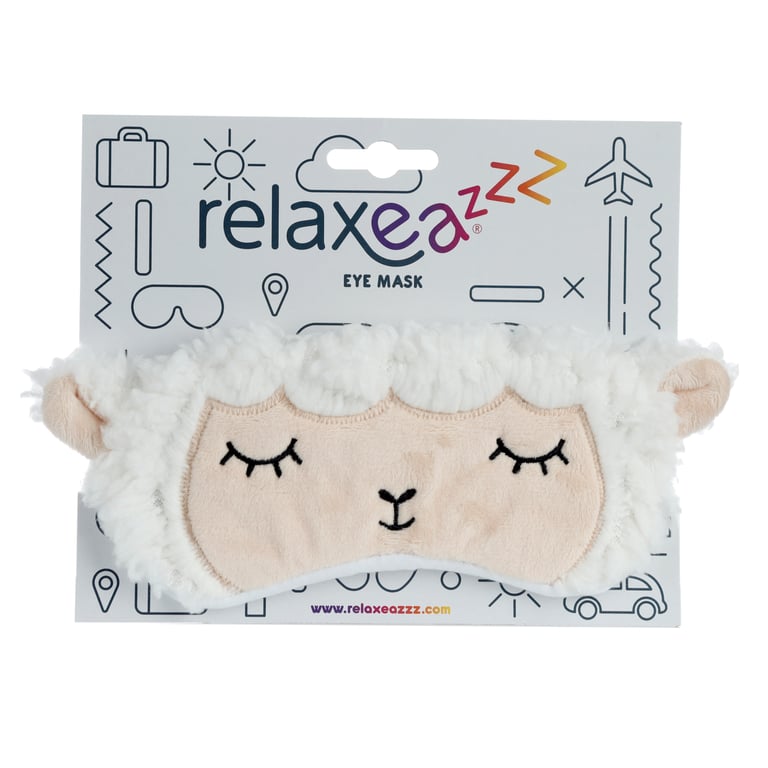 Polyester Sheep Eye Mask - Non-Toy, Elastic, Indoor Use Only