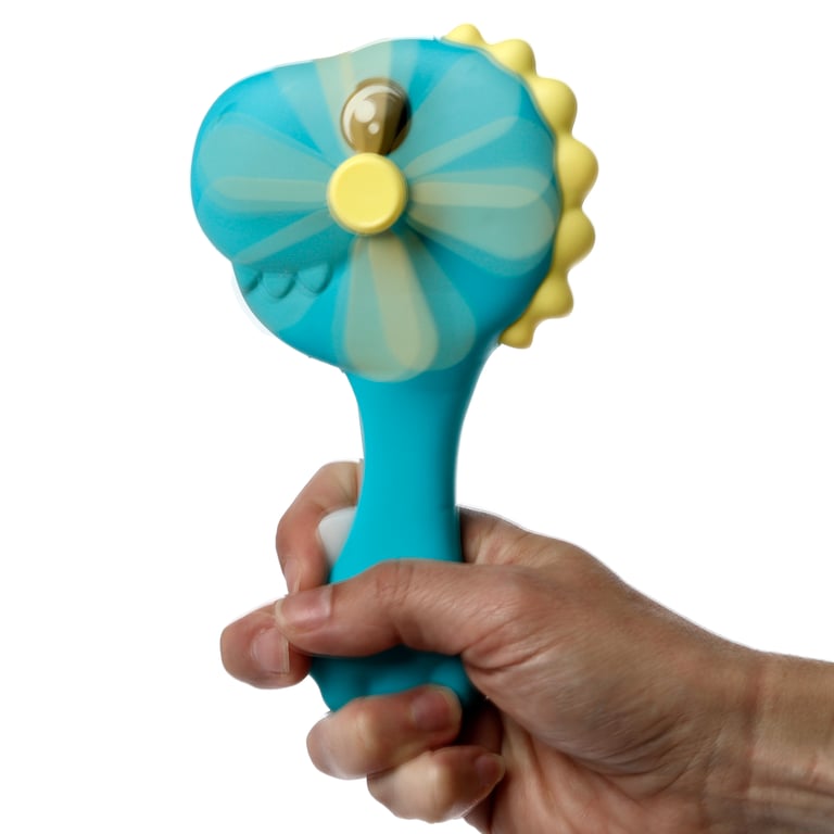 Polypropylene Hand Operated Dinosauria Fan - CE/UKCA Marked & EN71 Certified Home Decor Accessory