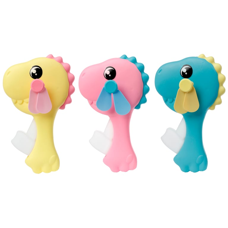 Polypropylene Hand Operated Dinosauria Fan - CE/UKCA Marked & EN71 Certified Home Decor Accessory