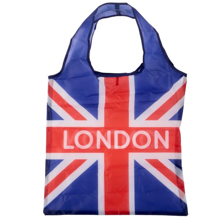 London Icons Big Ben Foldable Reusable Shopping Bag - Compact Polyester Tote