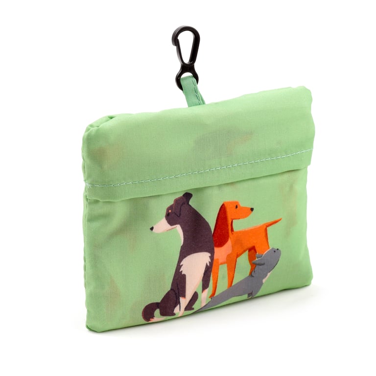 Handy Foldable RPET Recycled Plastic Bottle Reusable Shopping Bag - Compact Storage