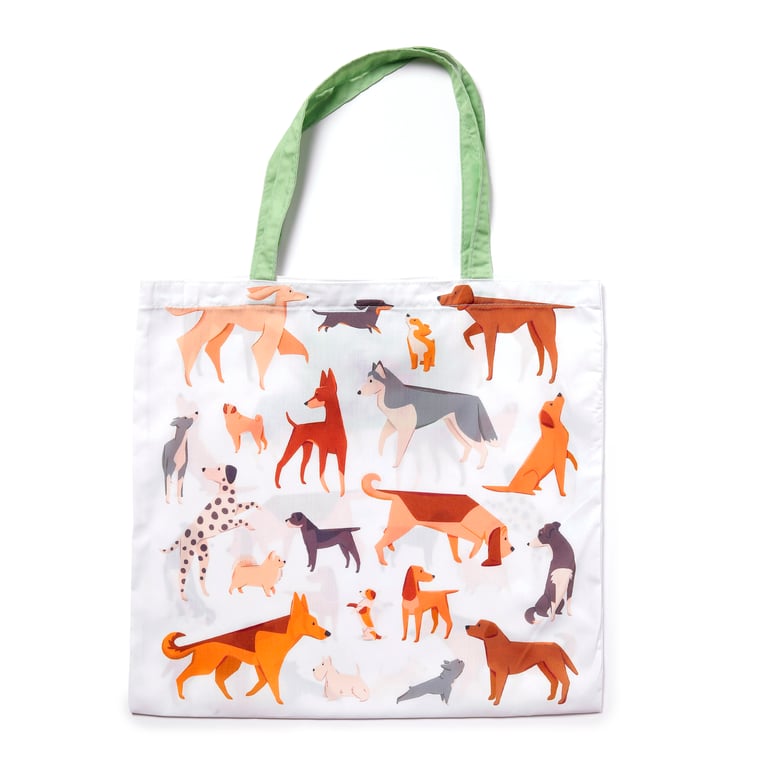 Handy Foldable RPET Recycled Plastic Bottle Reusable Shopping Bag - Compact Storage