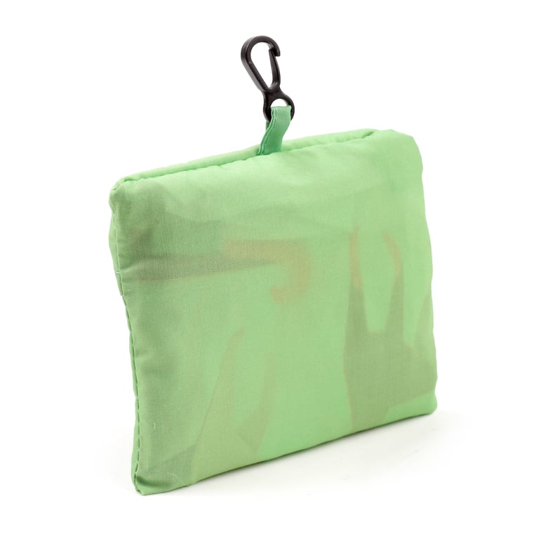 Handy Foldable RPET Recycled Plastic Bottle Reusable Shopping Bag - Compact Storage