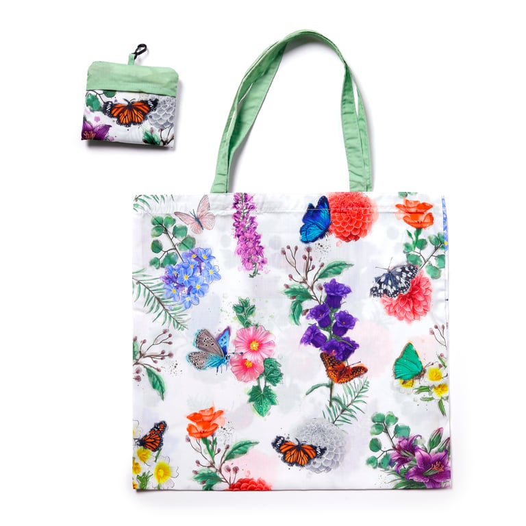 Handy Foldable RPET Recycled Plastic Bottle Shopping Bag - Compact Storage & Reusable