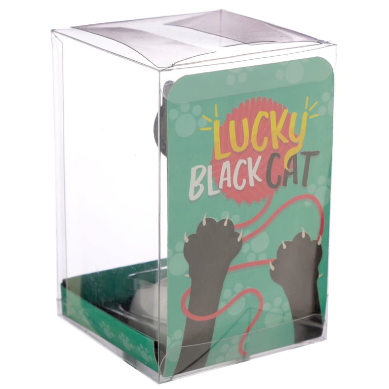 Lucky Black Cat Solar Powered Collectible Decoration