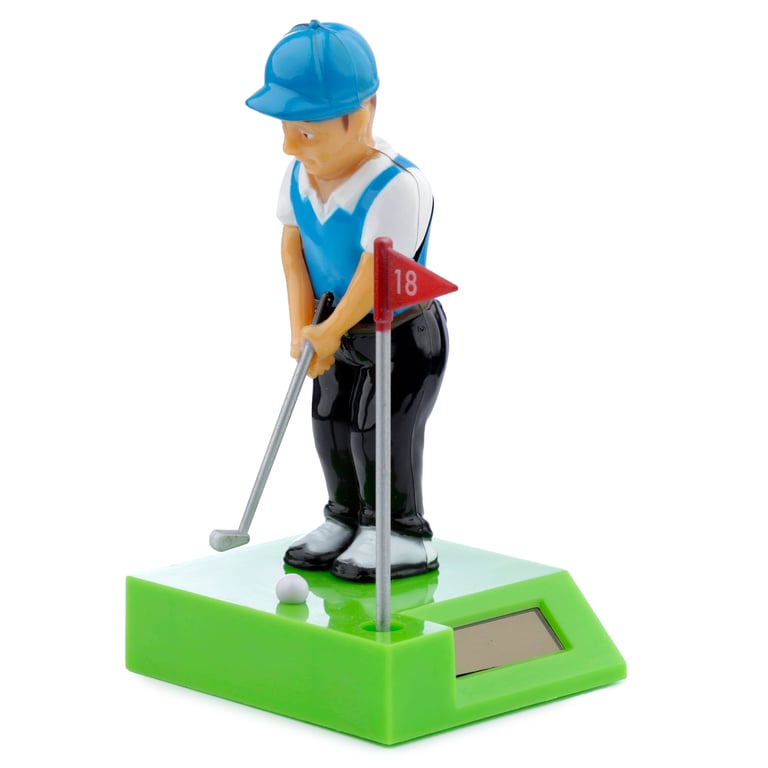 Solar Powered Collectable Golfer - CE Marked Non-Toy Home Decoration