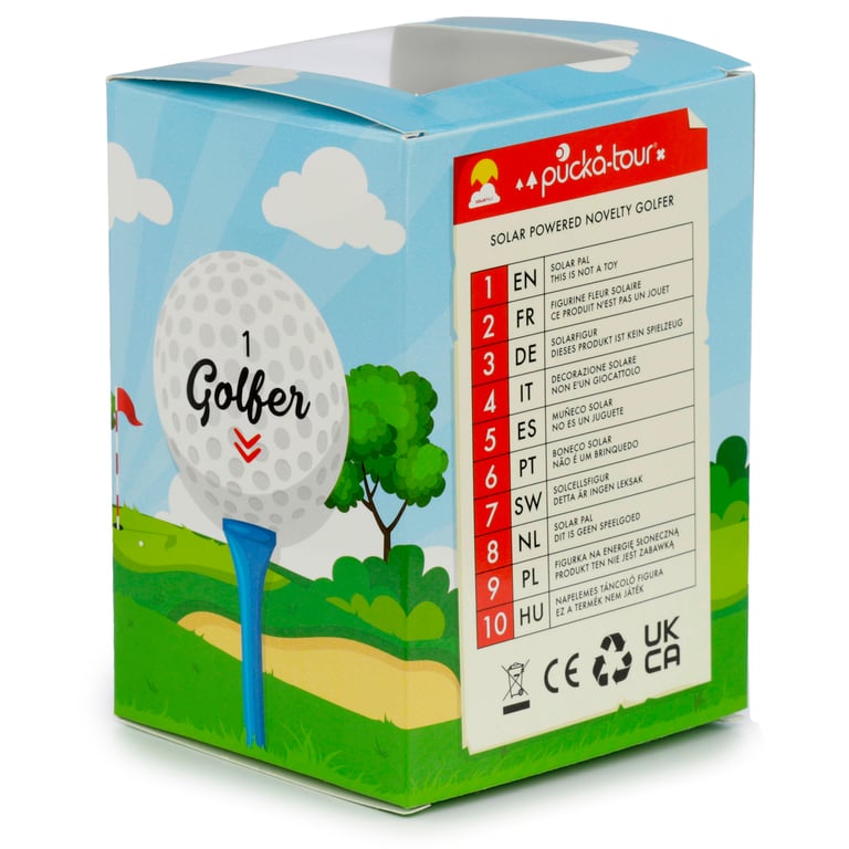 Solar Powered Collectable Golfer - CE Marked Non-Toy Home Decoration