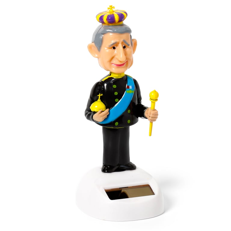 King Charles Solar Powered Collectable Figurine - CE Marked Home Decor Magnet