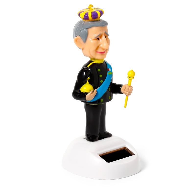King Charles Solar Powered Collectable Figurine - CE Marked Home Decor Magnet