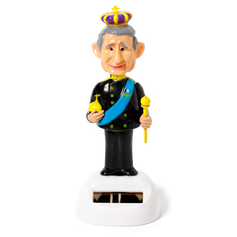King Charles Solar Powered Collectable Figurine - CE Marked Home Decor Magnet