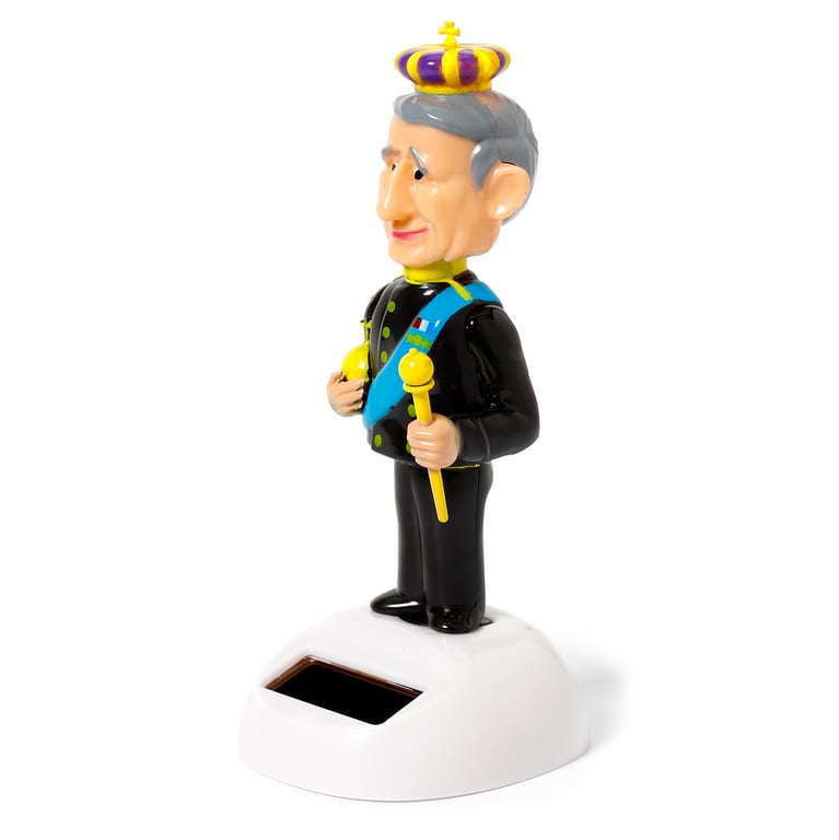 King Charles Solar Powered Collectable Figurine - CE Marked Home Decor Magnet