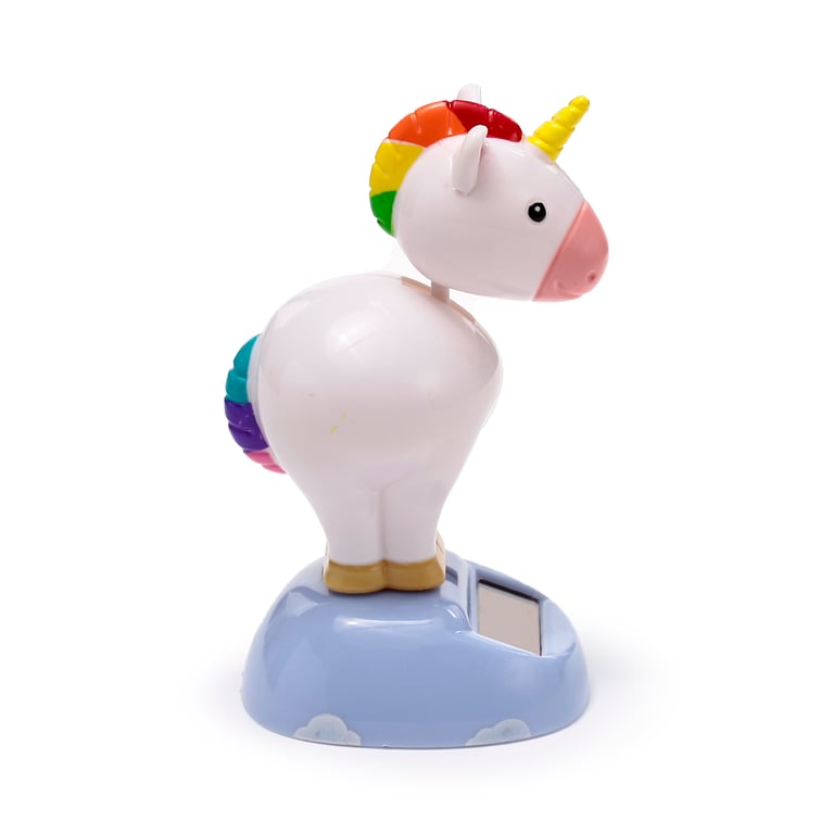 Solar Pal - Solar Powered Unicorn Decoration with Magnetic Metal and Copper Fixture