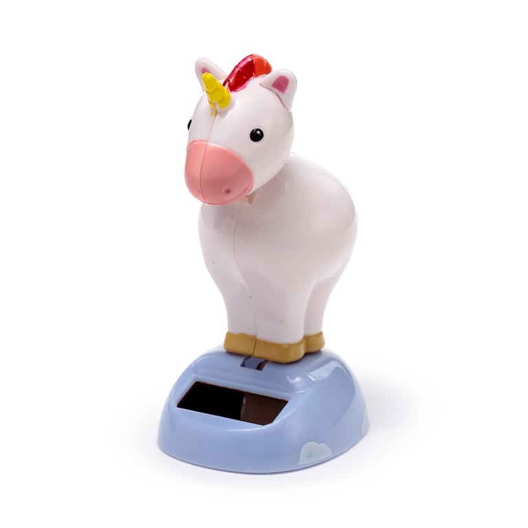 Solar Pal - Solar Powered Unicorn Decoration with Magnetic Metal and Copper Fixture