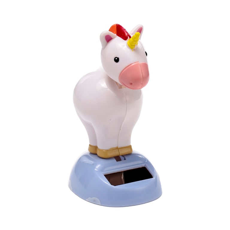 Solar Pal - Solar Powered Unicorn Decoration with Magnetic Metal and Copper Fixture