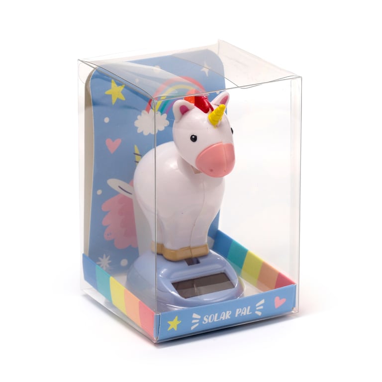 Solar Pal - Solar Powered Unicorn Decoration with Magnetic Metal and Copper Fixture