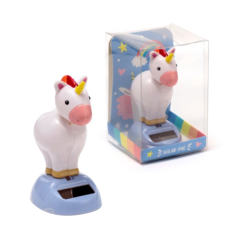 Solar Pal - Solar Powered Unicorn Decoration with Magnetic Metal and Copper Fixture