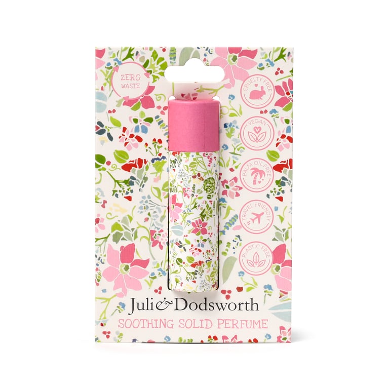 Julie Dodsworth Pink Botanical Solid Perfumed Stick Balm - Cruelty Free, Vegan & Palm Oil Free